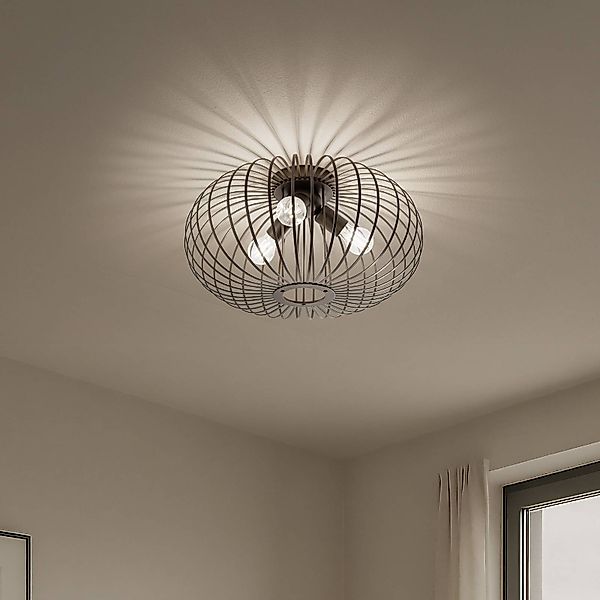 Deckenleuchte Globe, coffee, Ø 51 cm, Metall, 3-flammig, E27 günstig online kaufen