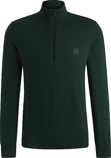 BOSS Kanobix Half Zip Pullover Dunkelgrün - Größe M günstig online kaufen