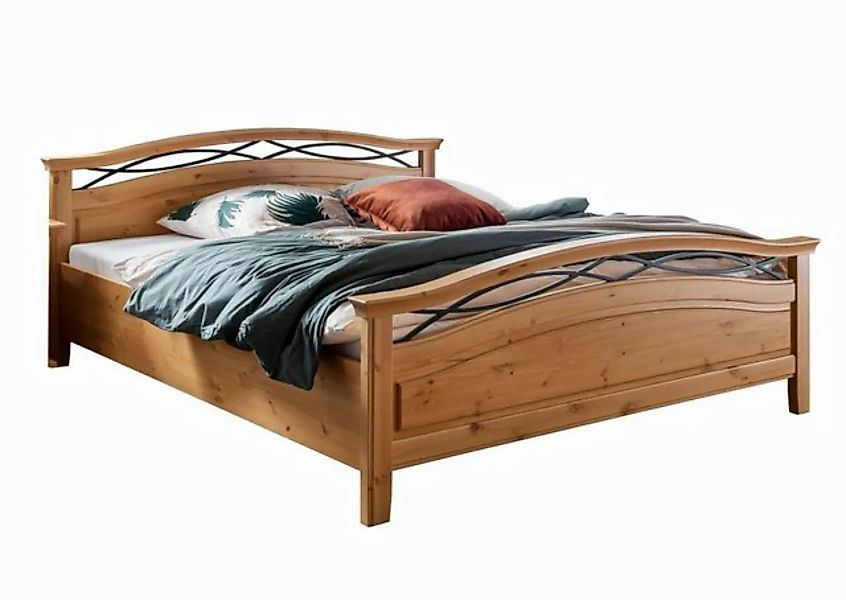 Lebenswert Bett SZ-0111 (BxHxT: 197x88x212 cm), aus Kiefernholz gebeizt in günstig online kaufen