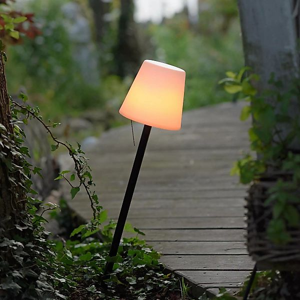 LED-Tischlampe Keno, Erdspieß, Zugschalter, Akku günstig online kaufen