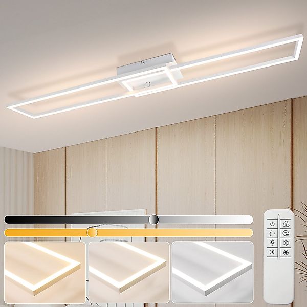 Nettlife LED Deckenleuchte Holz Wohnzimmer Dimmbar günstig online kaufen