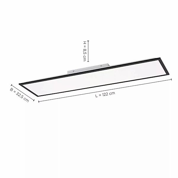 LED-Aufbaupanel Flat CCT, schwarz, 119 x 29 cm günstig online kaufen