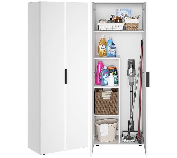 Bellamio Mehrzweckschrank Lurio inkl. Staubsaugerfach Besenschrank aus Holz günstig online kaufen