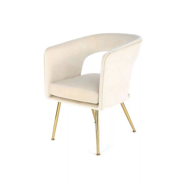 MeGusta Moderner Stuhl Weiß Polsterstuhl Esszimmerstuhl mit Armlehne Amelie günstig online kaufen