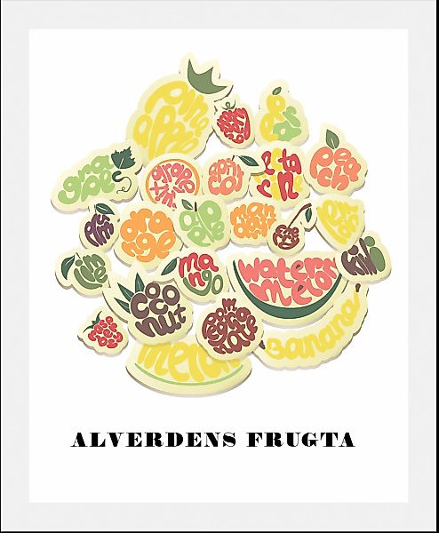 queence Bild »Estrupi«, Obst-Obst Bilder-Essen-Lebensmittel-Kunst-Schriftzu günstig online kaufen
