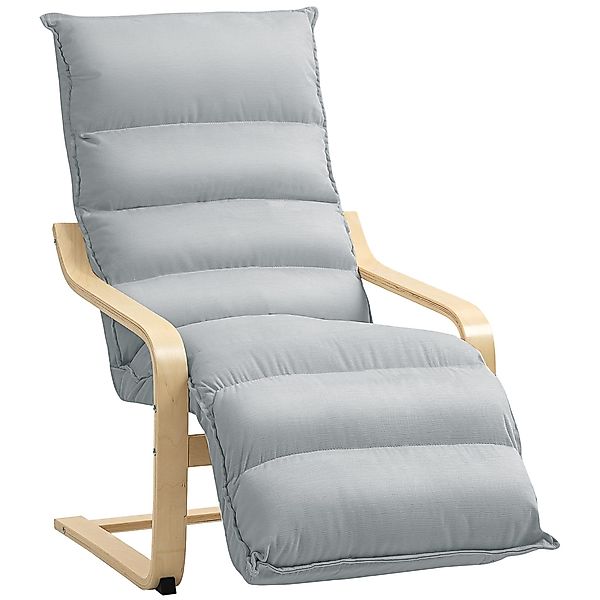 HOMCOM Relaxsessel Lounge-Sessel aus Birkenholz (gepolsterter günstig online kaufen