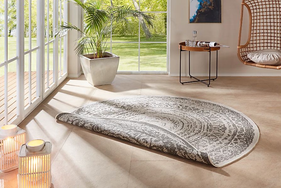 HANSE Home Teppich "Rosica" rund 5 mm Höhe In-& Outdoor, Wetterfest, Balkon günstig online kaufen