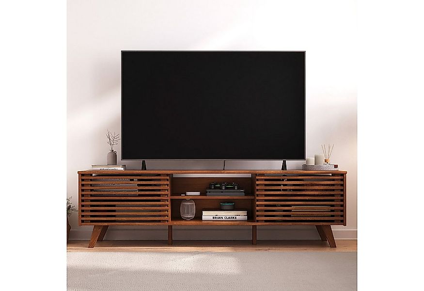 IDIMEX Lowboard RIAN, Modernes TV Möbel mit Schiebetüren aus Massivholz Kas günstig online kaufen