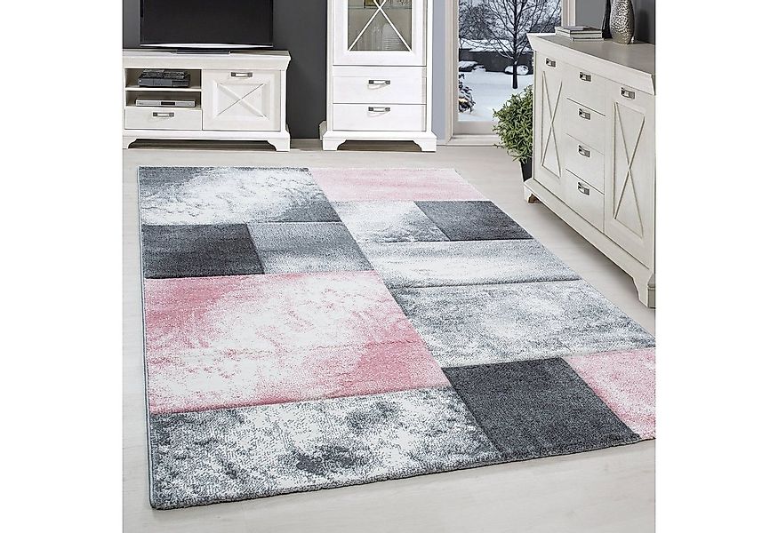 SIMPEX24 Teppich Kariert Design, Rechteckig, Höhe: 13 mm, Designer Wohnzimm günstig online kaufen