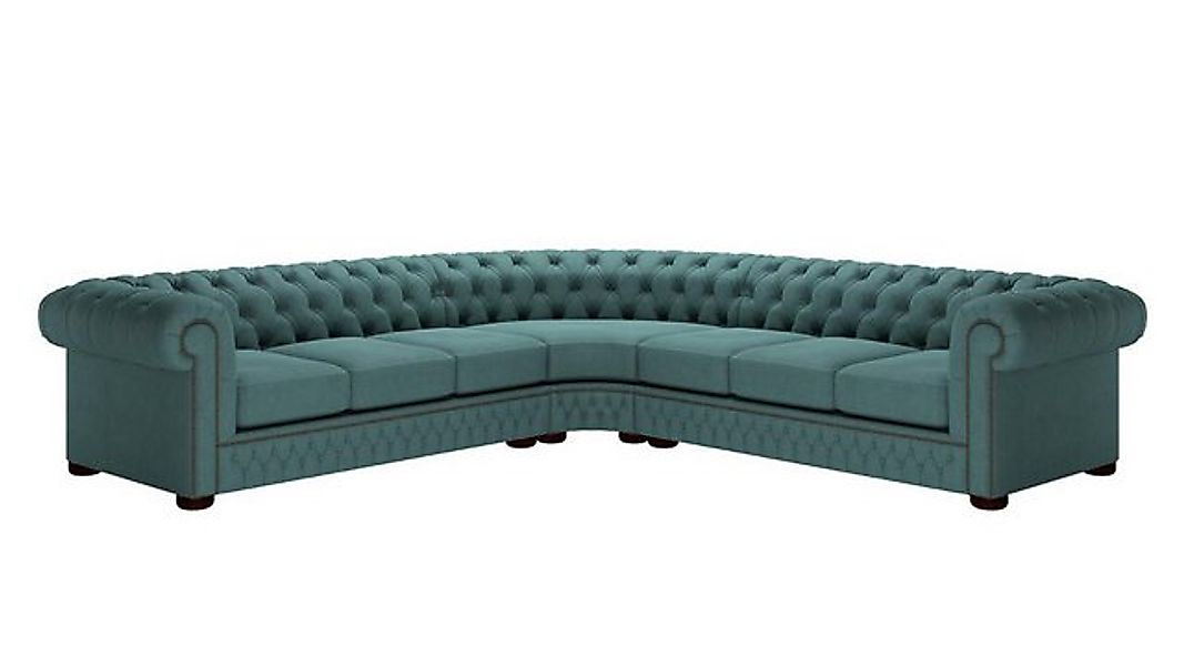 Xlmoebel Ecksofa Ledersofa in Blau mit Chesterfield-Design für die Eck-Couc günstig online kaufen