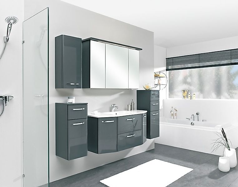 Saphir Badmöbel-Set »Quickset 327 5-teilig, Waschplatz und LED-Spiegelschra günstig online kaufen