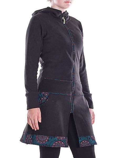 Vishes Kapuzenfleecejacke Damen lange Fleecejacke Hippiemantel Übergangsjac günstig online kaufen