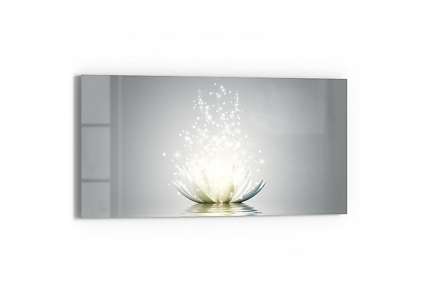 DEQORI Glasbild 'Funkelnde Lotusblüte', 'Funkelnde Lotusblüte', Glas Wandbi günstig online kaufen
