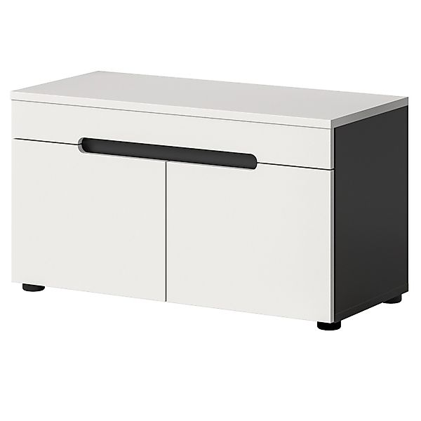 Inn.Furn Garderobe Sitzbank in Weiß und Grau 80 cm Cooper günstig online kaufen