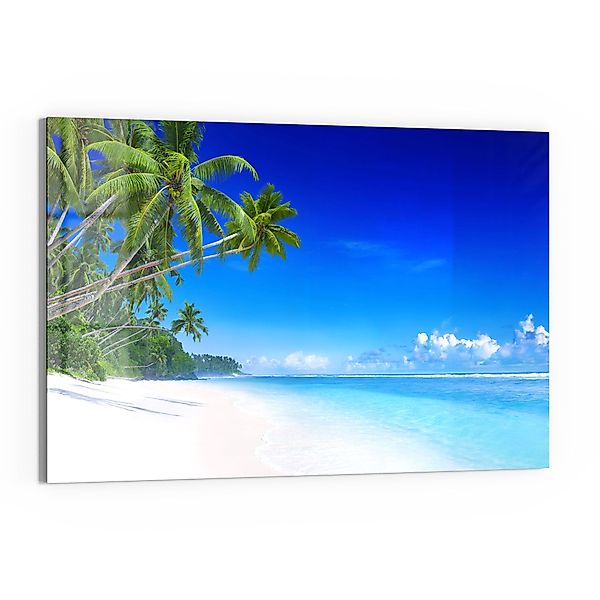 DEQORI Glasbild 'Palmen am Sandstrand', 'Palmen günstig online kaufen
