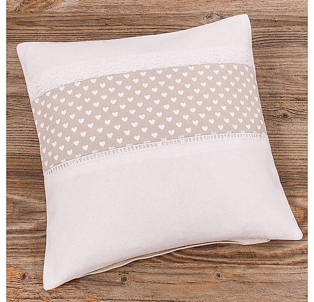 matches21 HOME & HOBBY Kissenbezüge Kissen-Bezug 30x30 cm Spitze Herzen bei günstig online kaufen