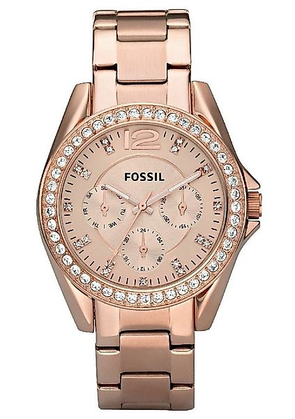 Fossil Multifunktionsuhr RILEY ES2811, Quarzuhr, Armbanduhr, Damenuhr, Datu günstig online kaufen