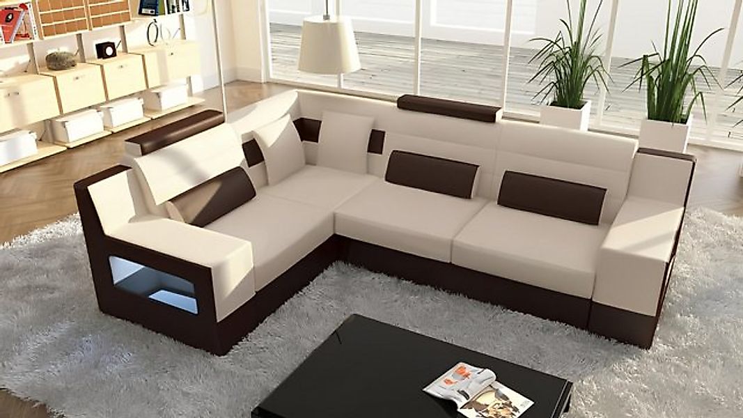 JVmoebel Ecksofa Wohnlandschaft Sofa USB Polster Ecke Ecksofa Garnitur Mass günstig online kaufen