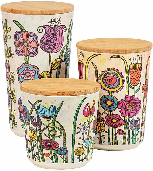 WENKO Aufbewahrungsdose "Modell Garden" aus Biokunststoff, mit Bambusdeckel günstig online kaufen