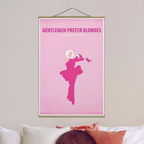 Stoffbild Portrait mit Posterleisten - Hochformat Filmposter Gentlemen pref günstig online kaufen