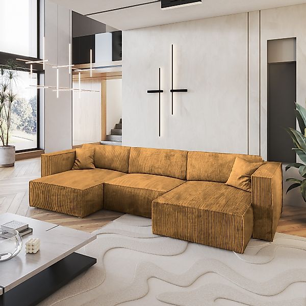 Masseno Ecksofa SARMO mit Schlaffunktion U-Form, günstig online kaufen