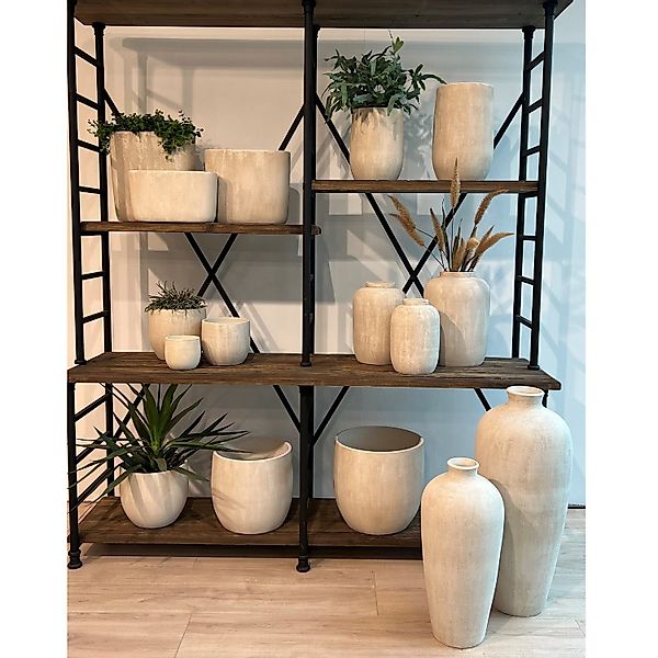 CreaFlor Home Bodenvase Grau, Durchmesser 24 günstig online kaufen