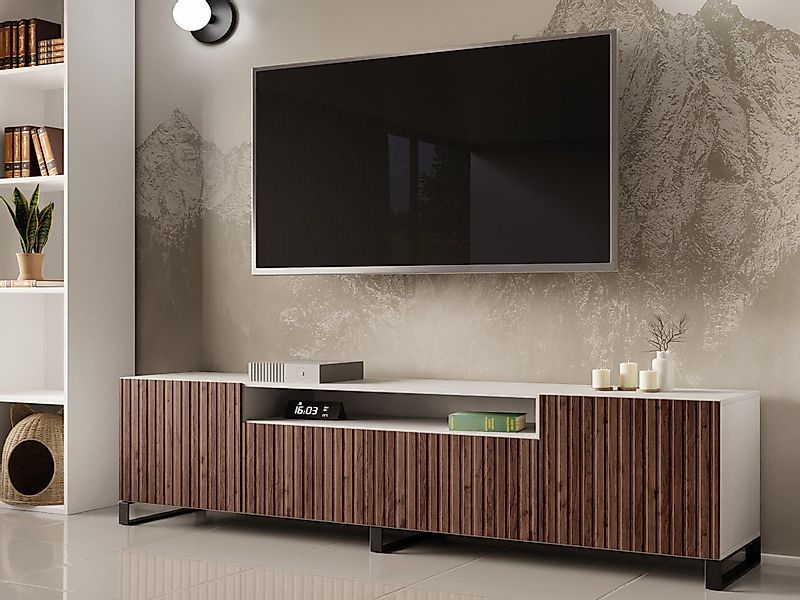 Beautysofa TV-Schrank Modernes RTV-Kabinett mit gefrästen günstig online kaufen