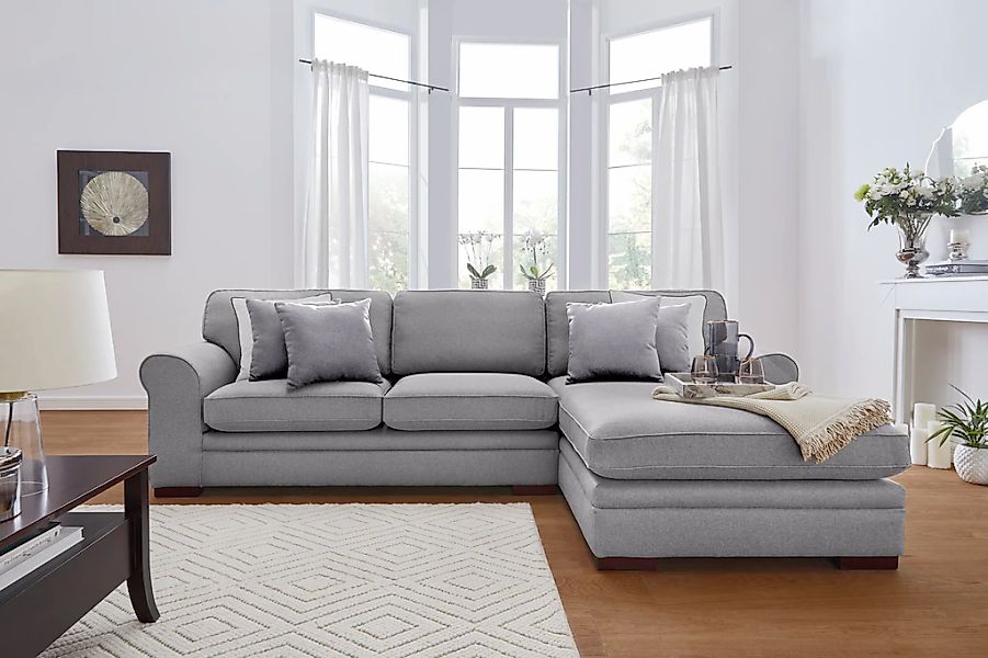 Home affaire "Broughton L-Form" weicher Sitzkomfort, incl. 4 Zierkissen, Ke günstig online kaufen