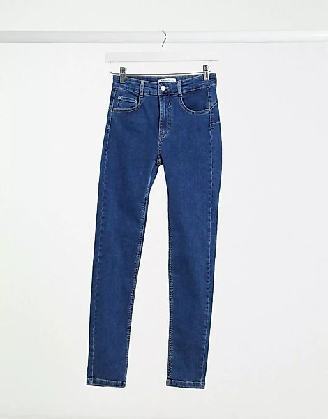 Pull&Bear – Push-up-Jeans in Blau günstig online kaufen