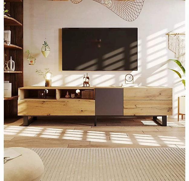 XDeer TV-Schrank Lowboard Colorblocking-TV-Schrank 180 cm Wohnzimmermöbel H günstig online kaufen
