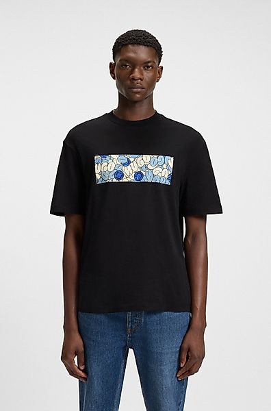 HUGO Blue T-Shirt Nurix mit coolem günstig online kaufen