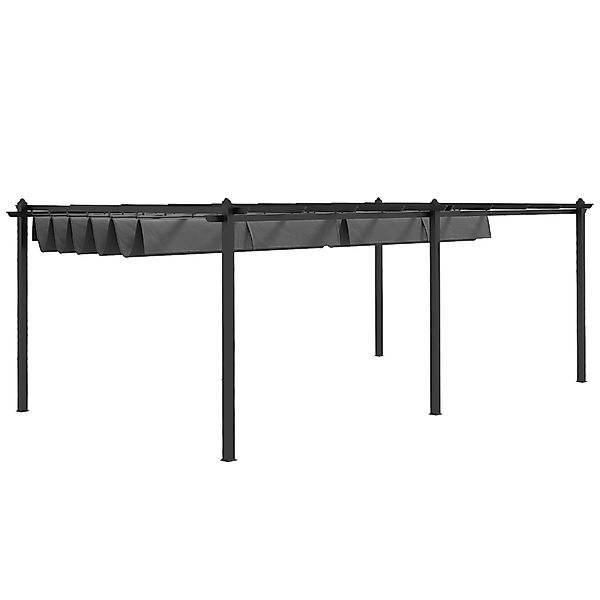 Outsunny Schiebepavillon, ausfahrbare Pergola 3,5 x 6 m, Pergola für Terras günstig online kaufen