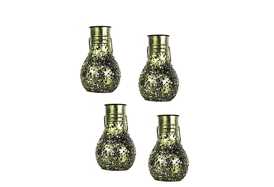 HTI-Living LED Solarleuchte Solarleuchte Luna 4er Set Blüten Bronze, LED, S günstig online kaufen