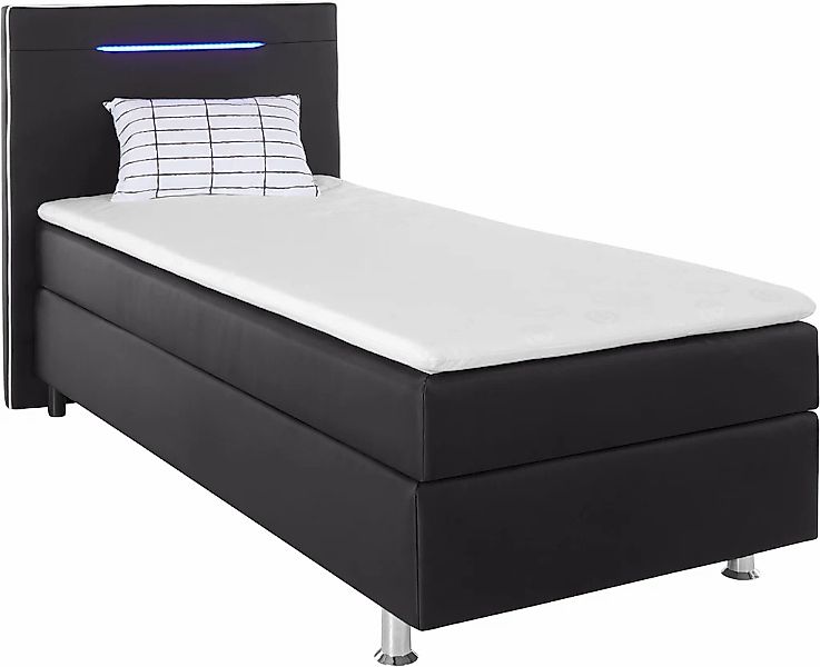 COLLECTION AB Boxspringbett "London, inklusive Topper und Kissen, mit LED-B günstig online kaufen
