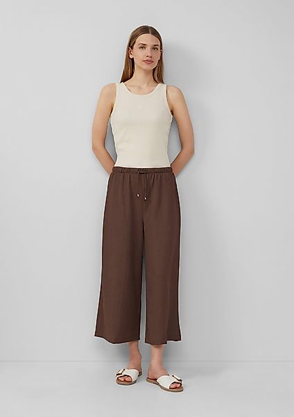 s.Oliver 7/8-Hose Strukturierte Culotte mit Elastikbund günstig online kaufen