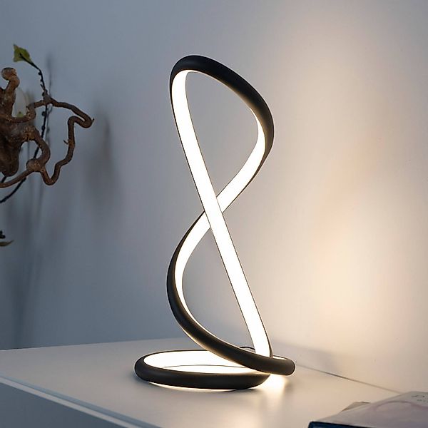 Paul Neuhaus LED-Tischlampe Twist, schwarz, Höhe 42 cm günstig online kaufen