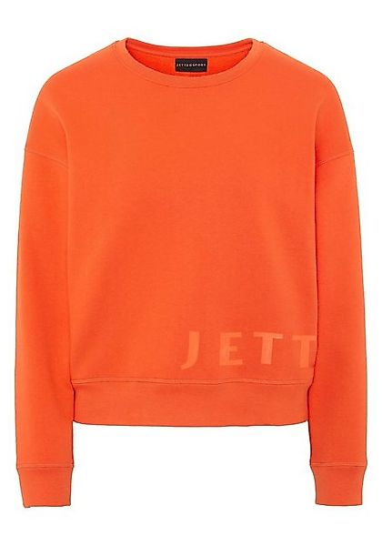 JETTE SPORT Sweatshirt mit farblich abgestimmten Logo über dem Saum günstig online kaufen