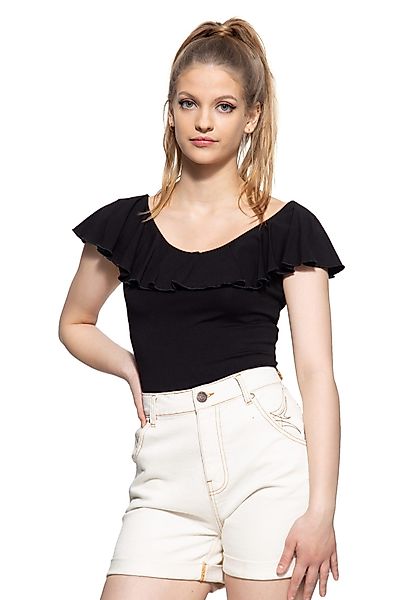 QueenKerosin T-Shirt (1-tlg) Off Shouler günstig online kaufen