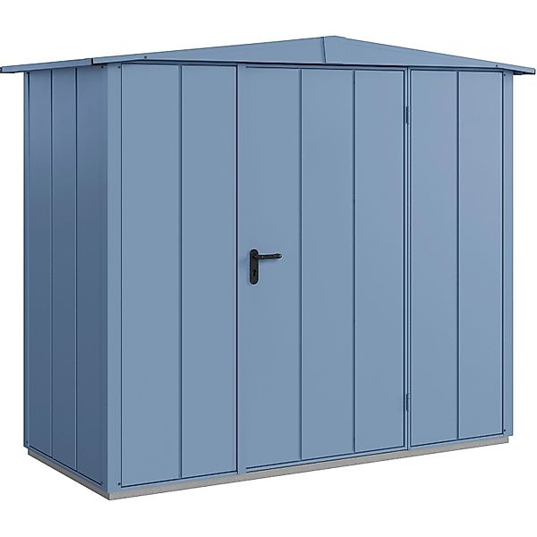 Hörmann Gerätehaus Elegant mit Satteldach Typ 1 RAL5014 Taubenblau Einzeltü günstig online kaufen