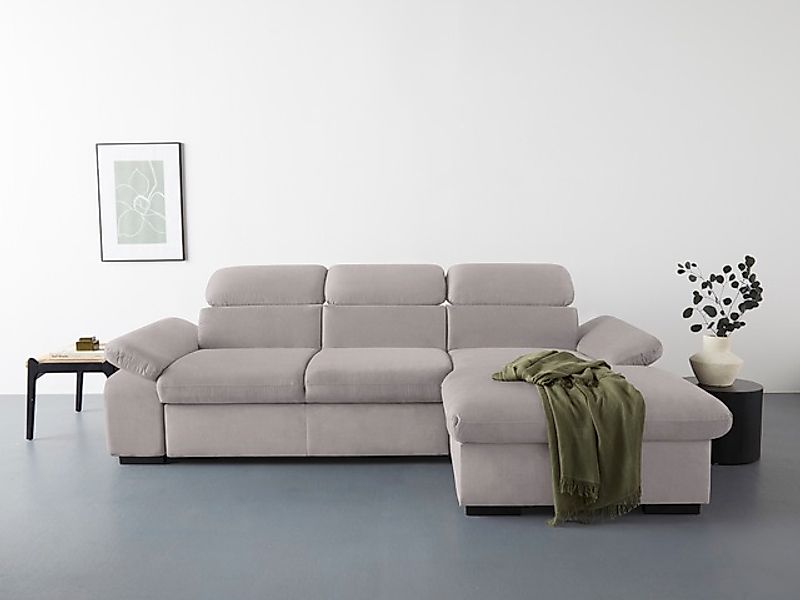 COTTA Ecksofa »Lola L-Form mit Kopfteilfunktion & Hocker«, (Set, mit Hocker günstig online kaufen