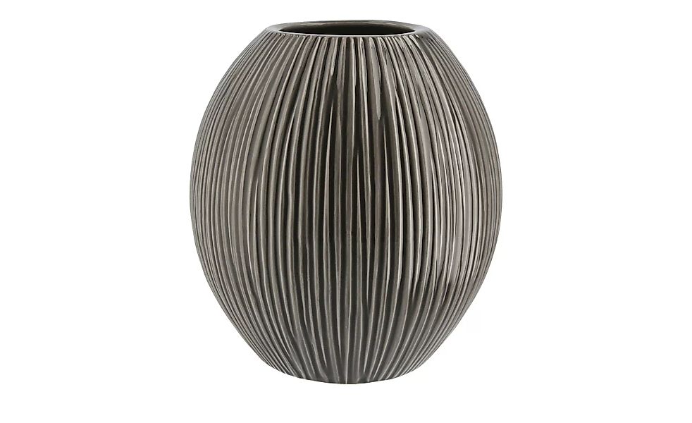 Vase - grau - Keramik - 21 cm - Dekoration > Vasen - Möbel Kraft günstig online kaufen