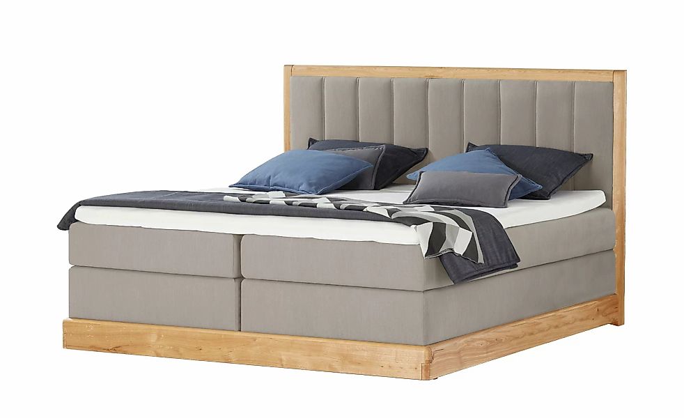 Switch Refresh Massivholz-Boxspringbett  Alma ¦ grau ¦ Maße (cm): B: 192 H: günstig online kaufen