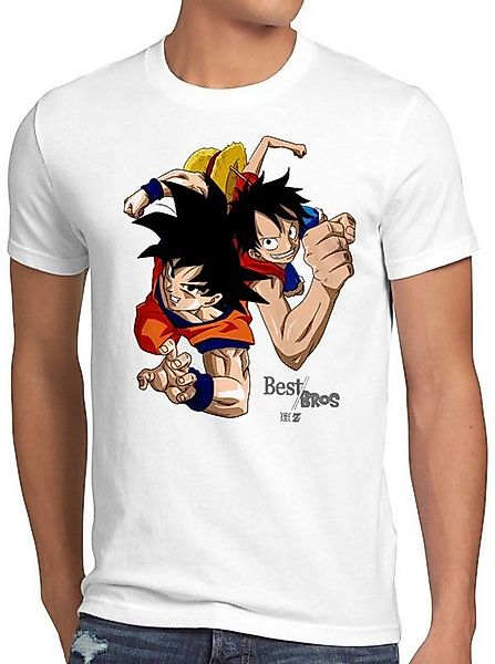 style3 T-Shirt Goku Ruffy - one piece japan anime luffy manga monkey ruffy günstig online kaufen