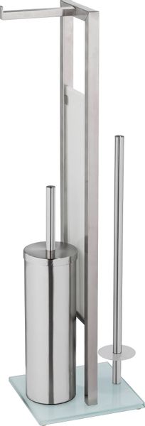 WENKO WC-Garnitur "Rivalta" aus Edelstahl  Glas  Polypropylen edelstahl, mi günstig online kaufen