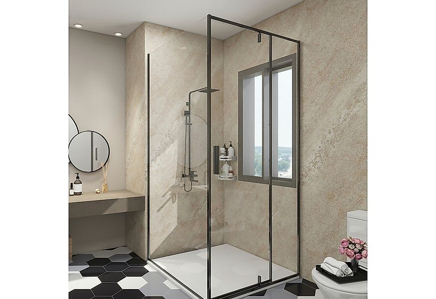 neu.haus Duschrückwand, (Set, 16-tlg), Wandpaneel »Bladel« 120 x 60 cm Crea günstig online kaufen