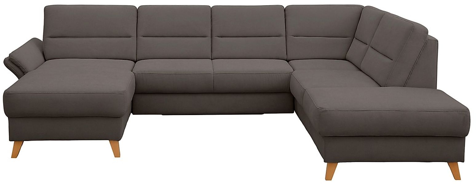 Home affaire Wohnlandschaft "Westerland U-Form" Federkern, wahlweise Bettfu günstig online kaufen