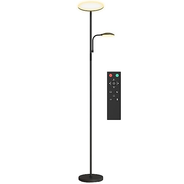 HOMCOM Moderne Stehleuchte mit 2 Lichtpunkten, Einstellbare Beleuchtung in günstig online kaufen