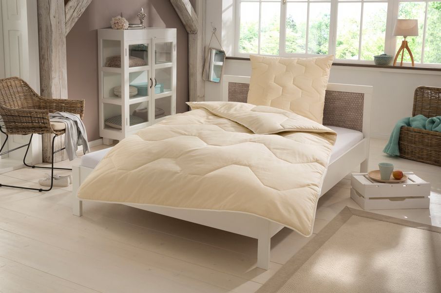Älgdröm Naturfaserbettdecke + Kopfkissen "Bettdecke 135x200 cm, Decke mit n günstig online kaufen