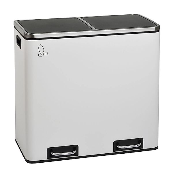 Svita TM2X24 Treteimer 48 Liter Abfalleimer Inneneimer Trennsystem Weiß günstig online kaufen
