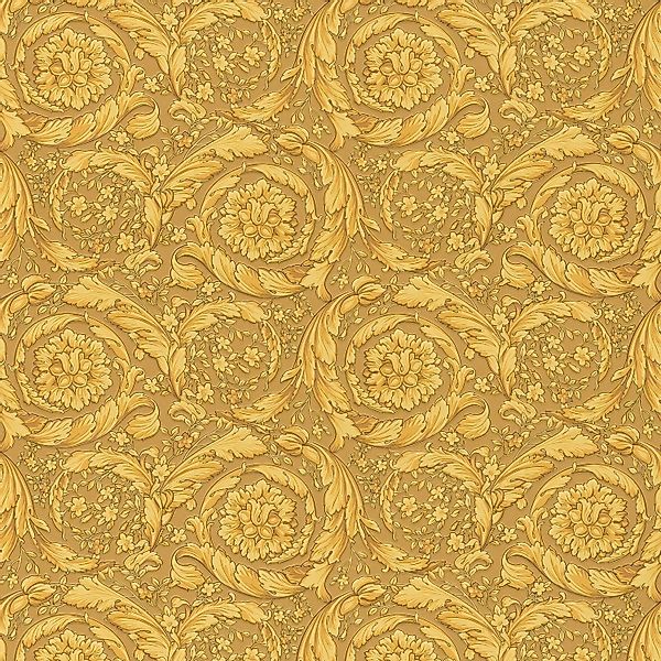 PROFHOME 935833-GU Exklusive Luxus Tapete Barock glänzend Gold 7,035 m2 0,7 günstig online kaufen